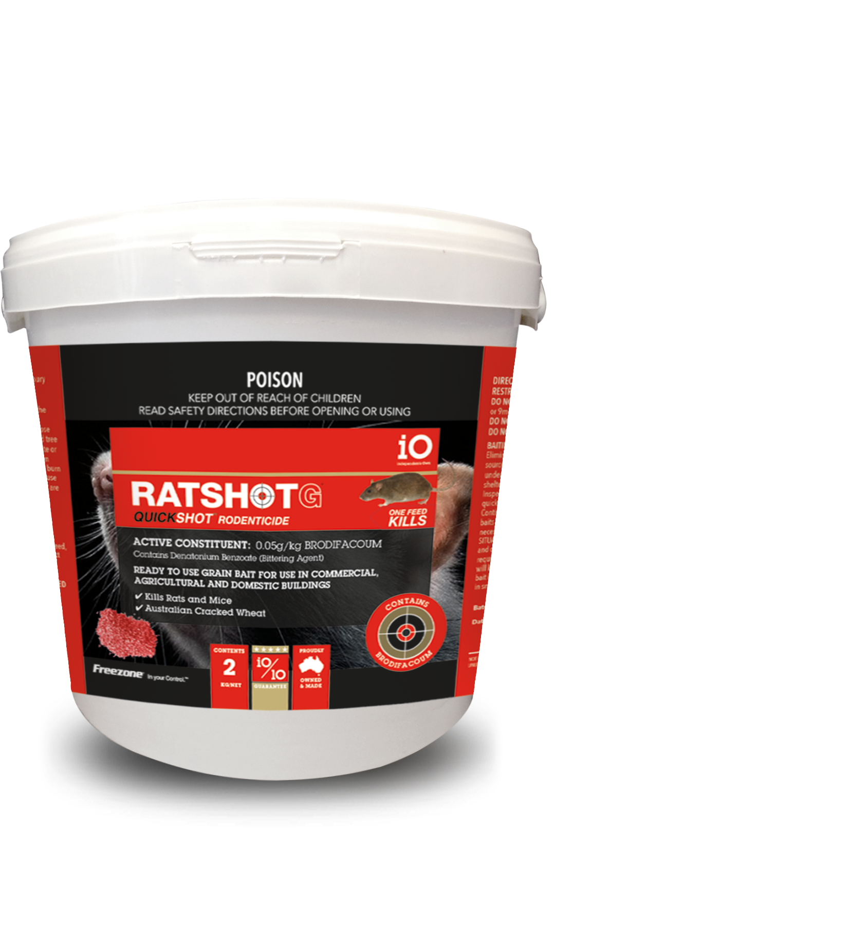 IO Ratshot QuickShot Grain 2kg RED **