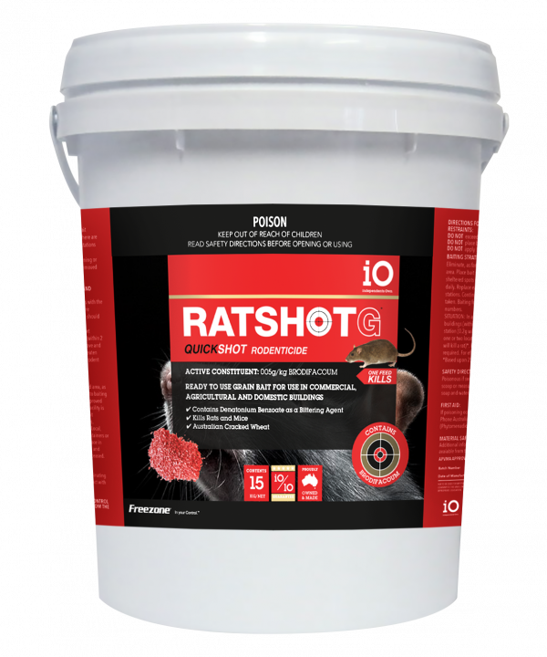 IO Ratshot QuickShot Grain 15kg RED **