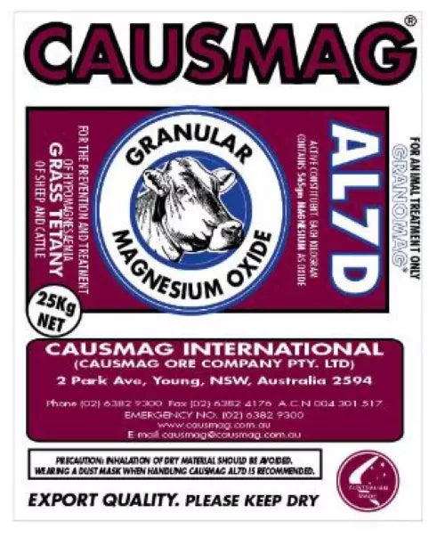 Causmag AL7 Granular (Mag Oxide) 25kg **