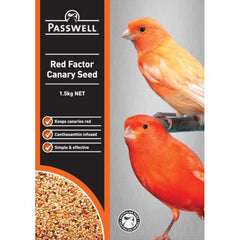 Passwell Red Factor Canary Seed 1.5kg - Canaries Seed Mix Infused Bird Pet
