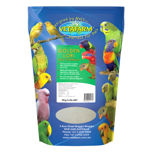 Vetafarm Golden Lori Rice Formula 2kg