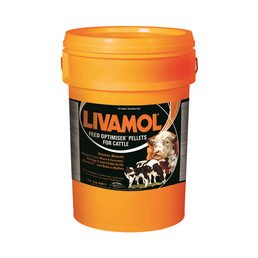 IAH Livamol Feed Opt. Cattle Pell 15kg**