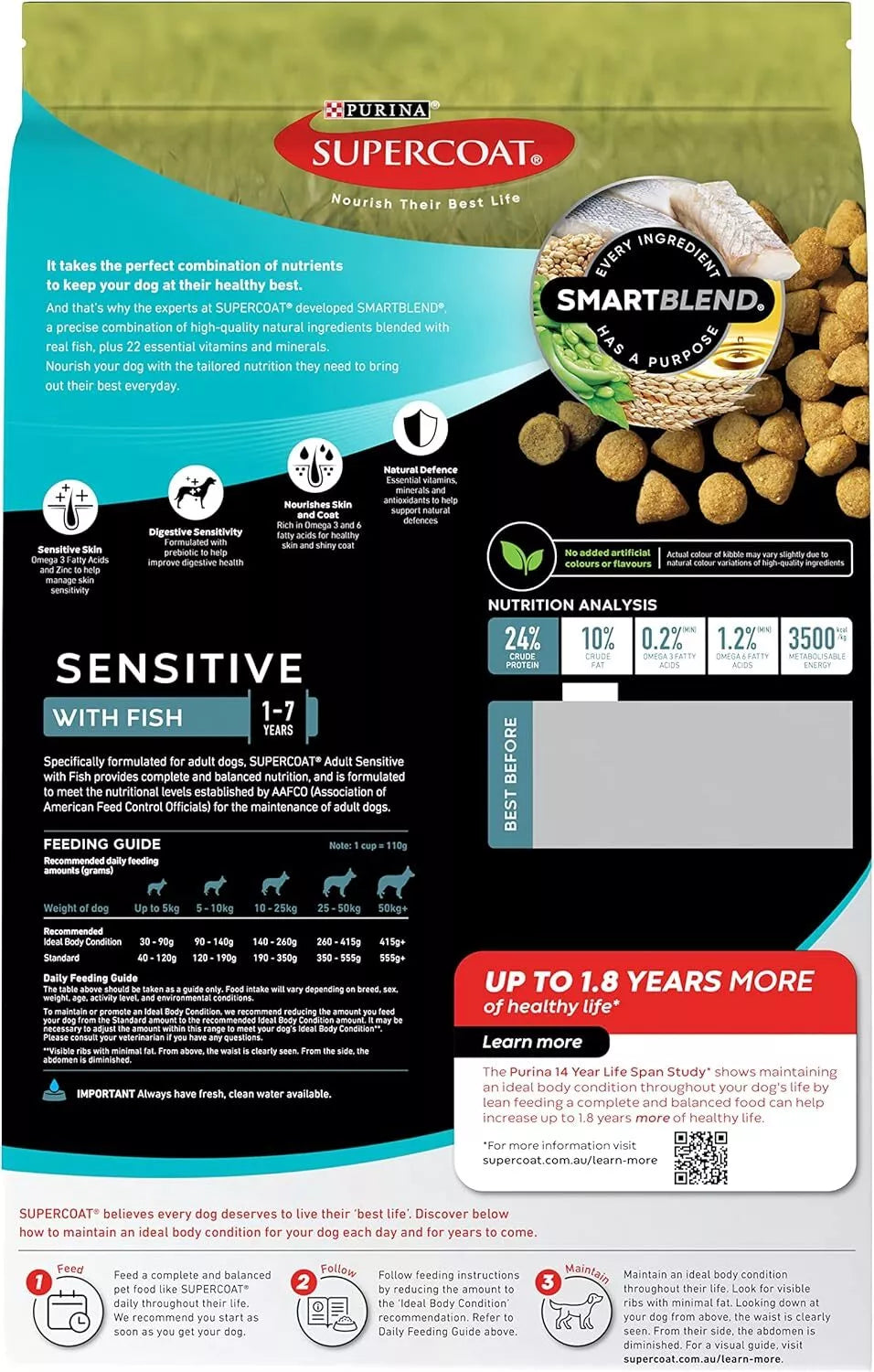 Supercoat Dog Adult Sensitive 2.6kg **