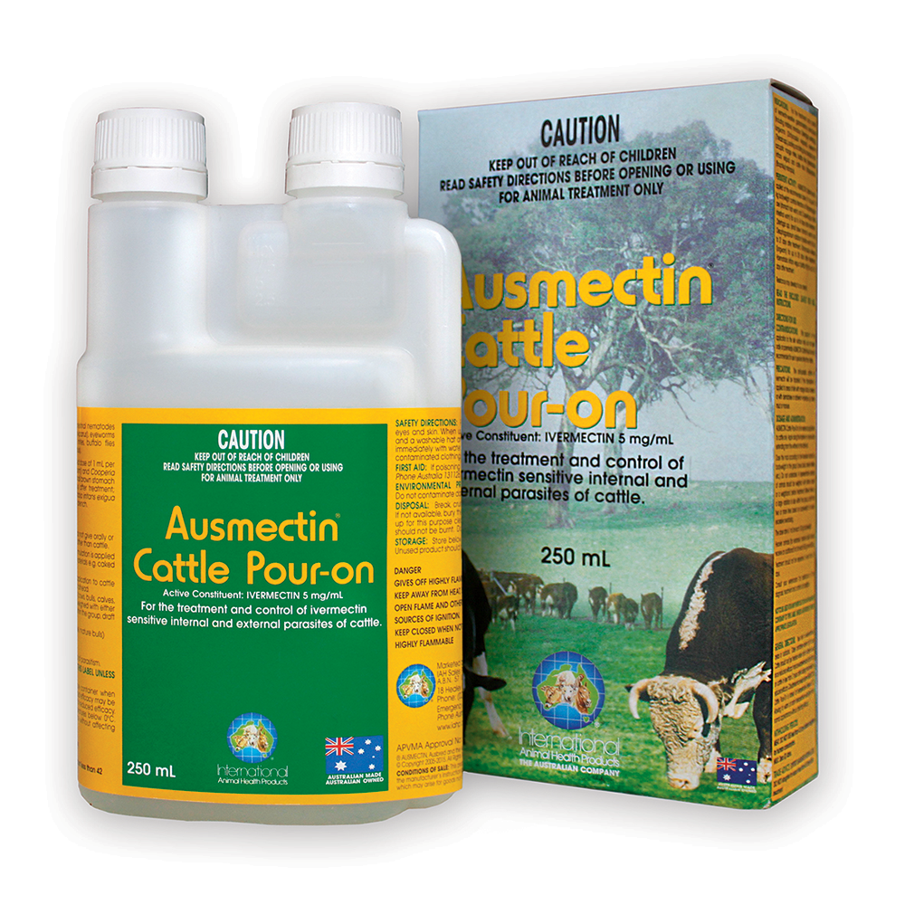 IAH Ausmectin Cattle Pour On 250mls ##