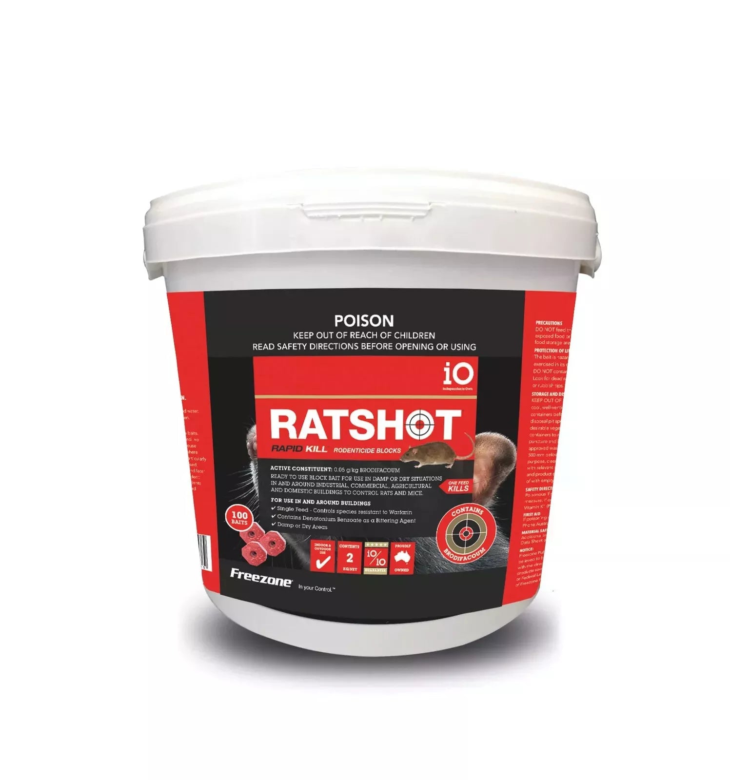 iO Ratshot Rapid Kill Block 10kg RED **