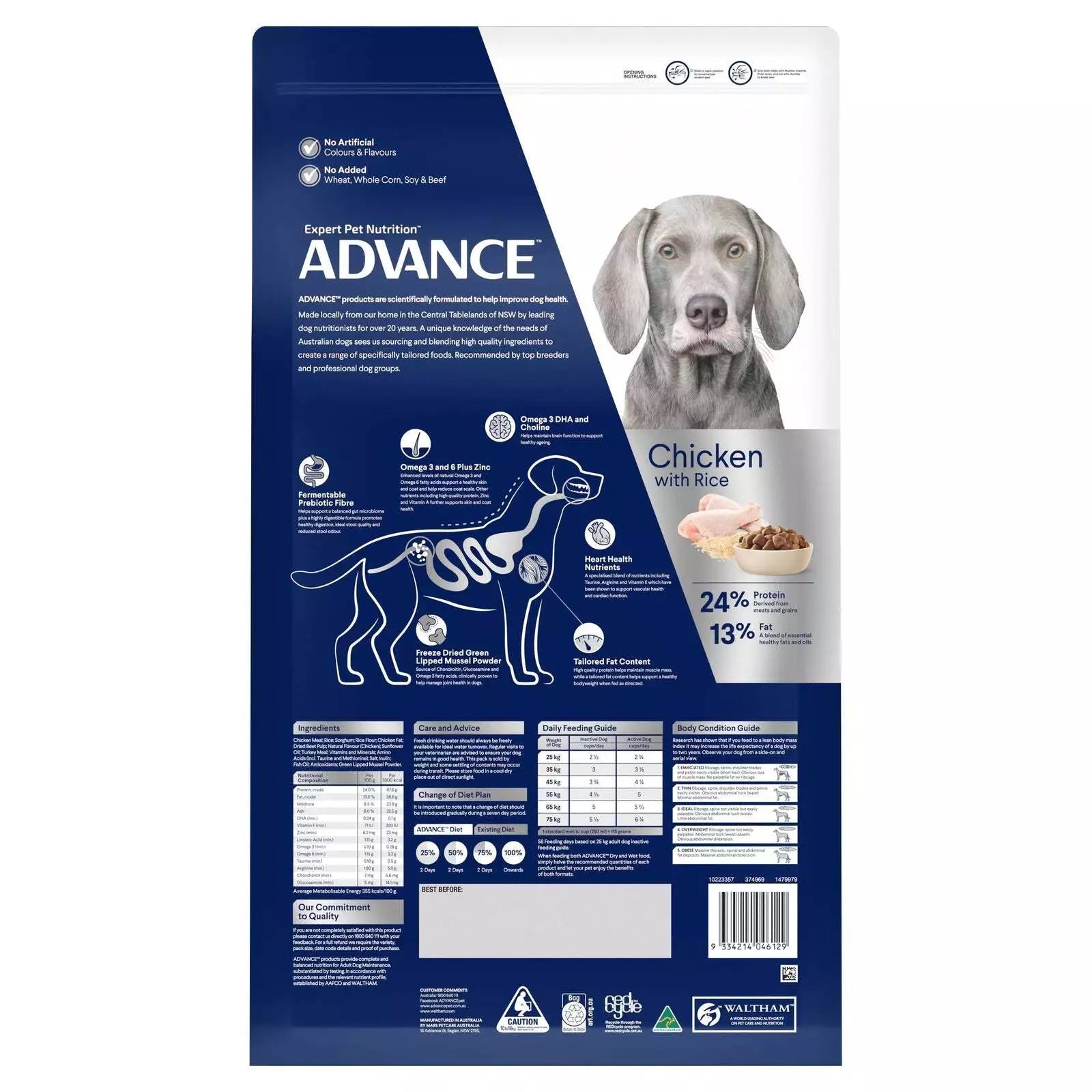 Adv Dog Lrg Brd Health Age Ckn&R 15kg **