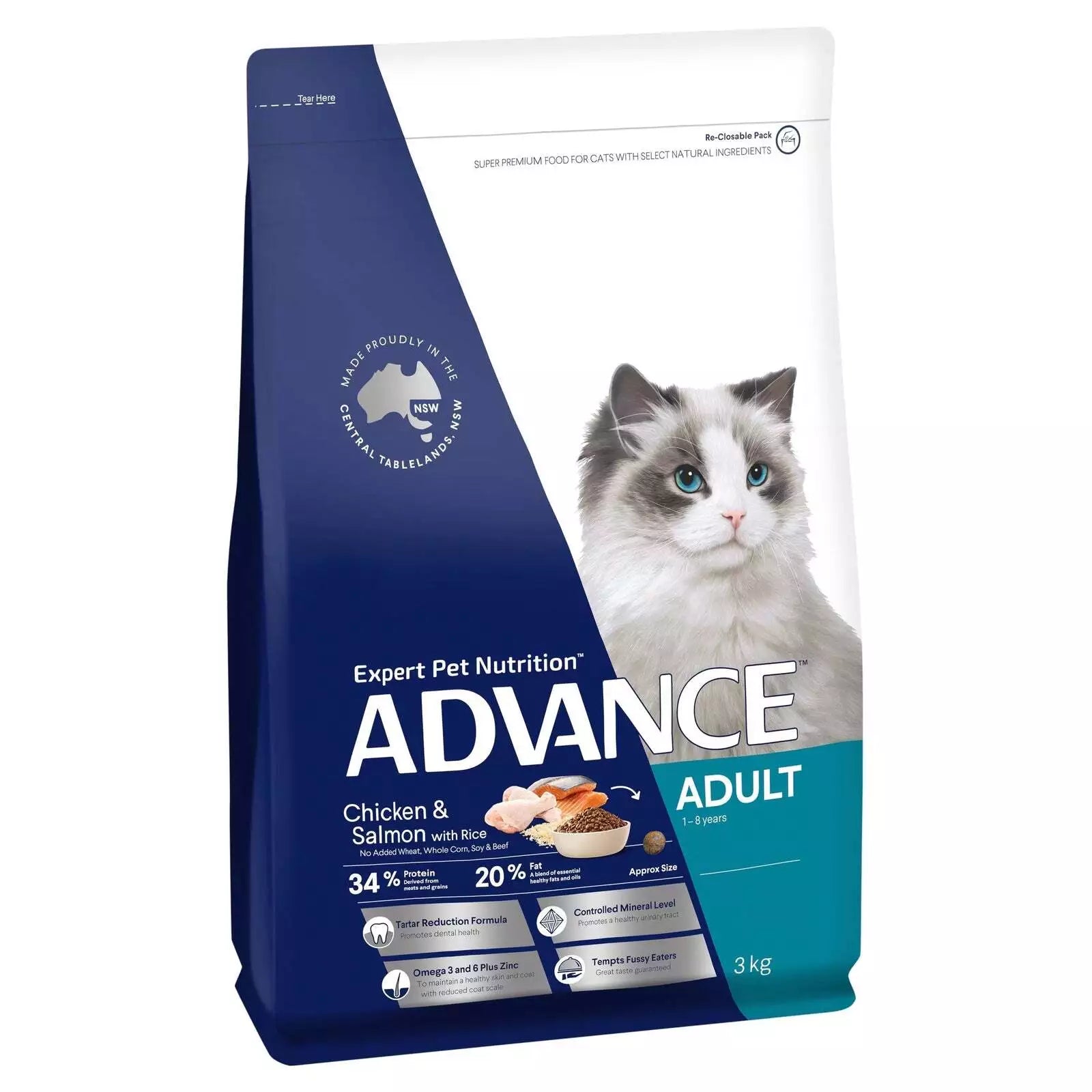 Adv Cat Adt Ckn&Smn 3kg **