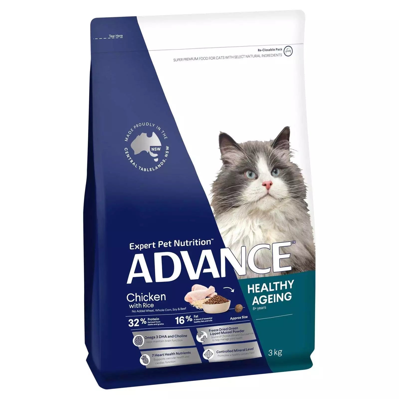 Adv Cat Healthy Ageing Ckn&R 3kg **