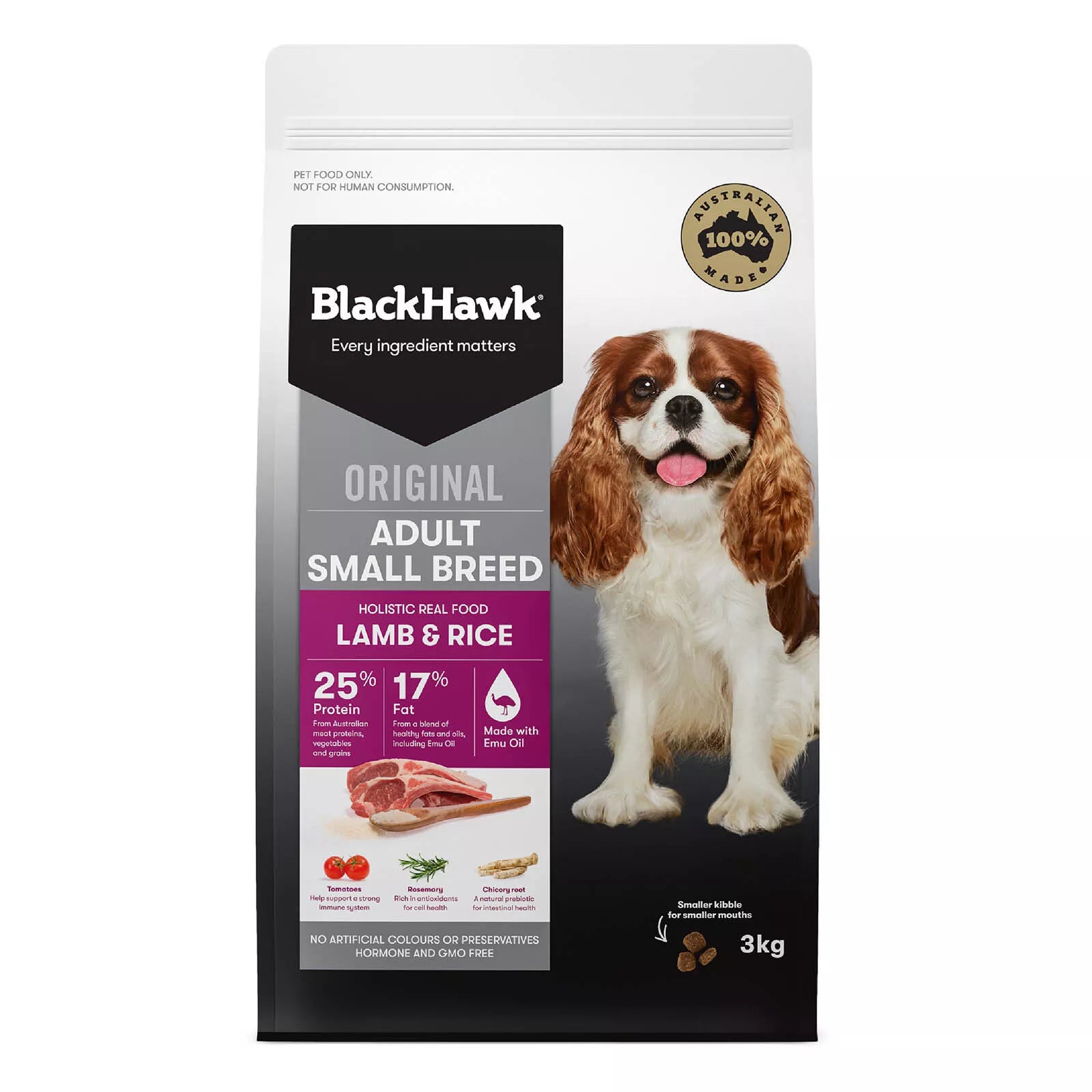 Blackhawk Dog Sml Breed Lamb Rice 3kg*