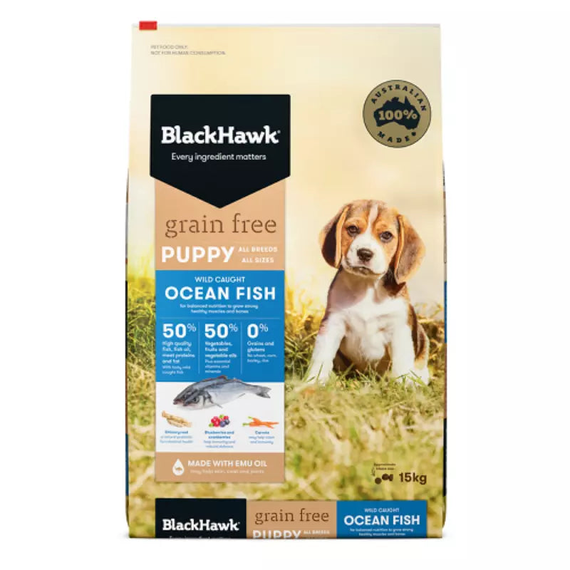 Blackhawk Puppy Grn/Fr Ocean Fish 15kg *