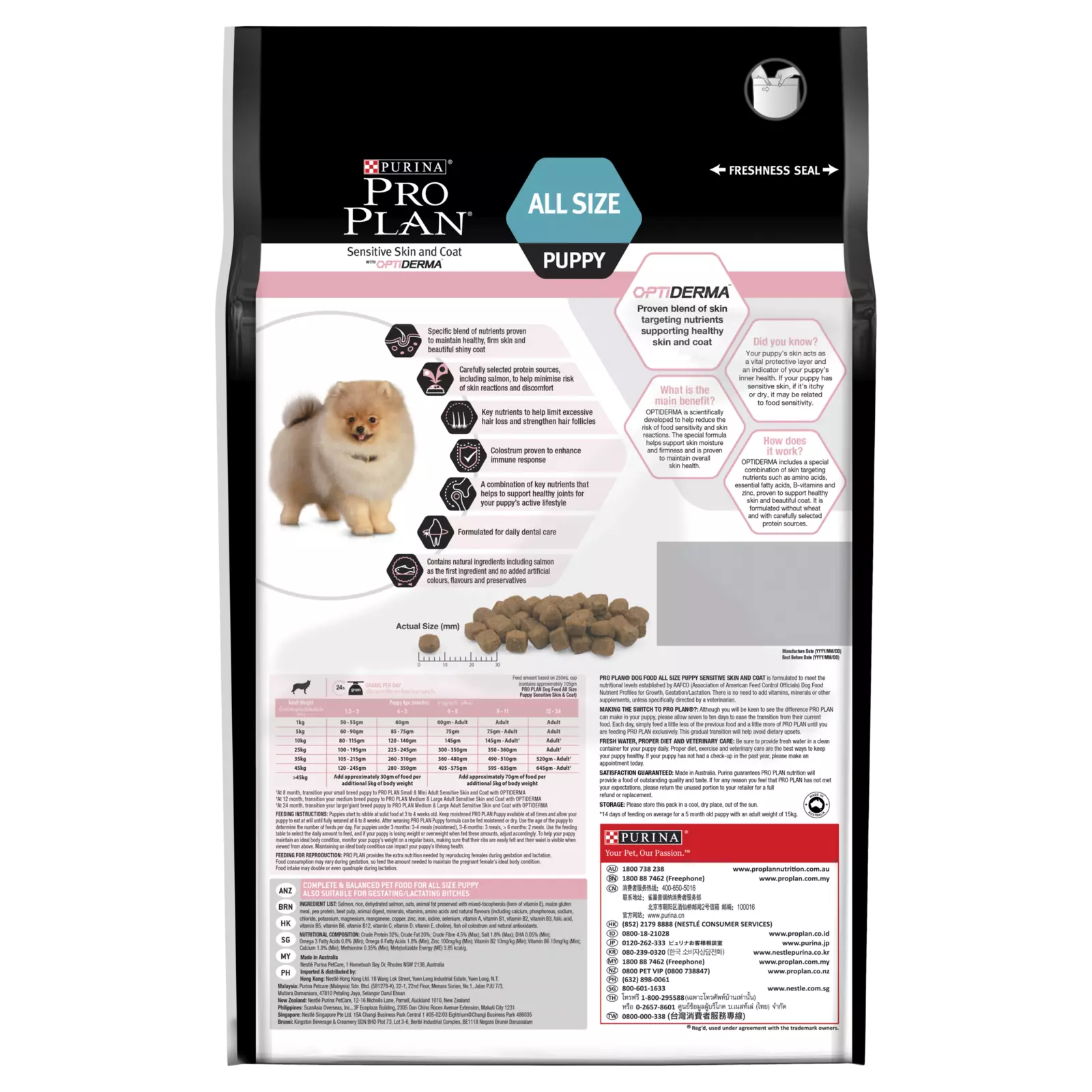 Pro Plan Sens Skin Coat Med Lg Adt 2.5k#