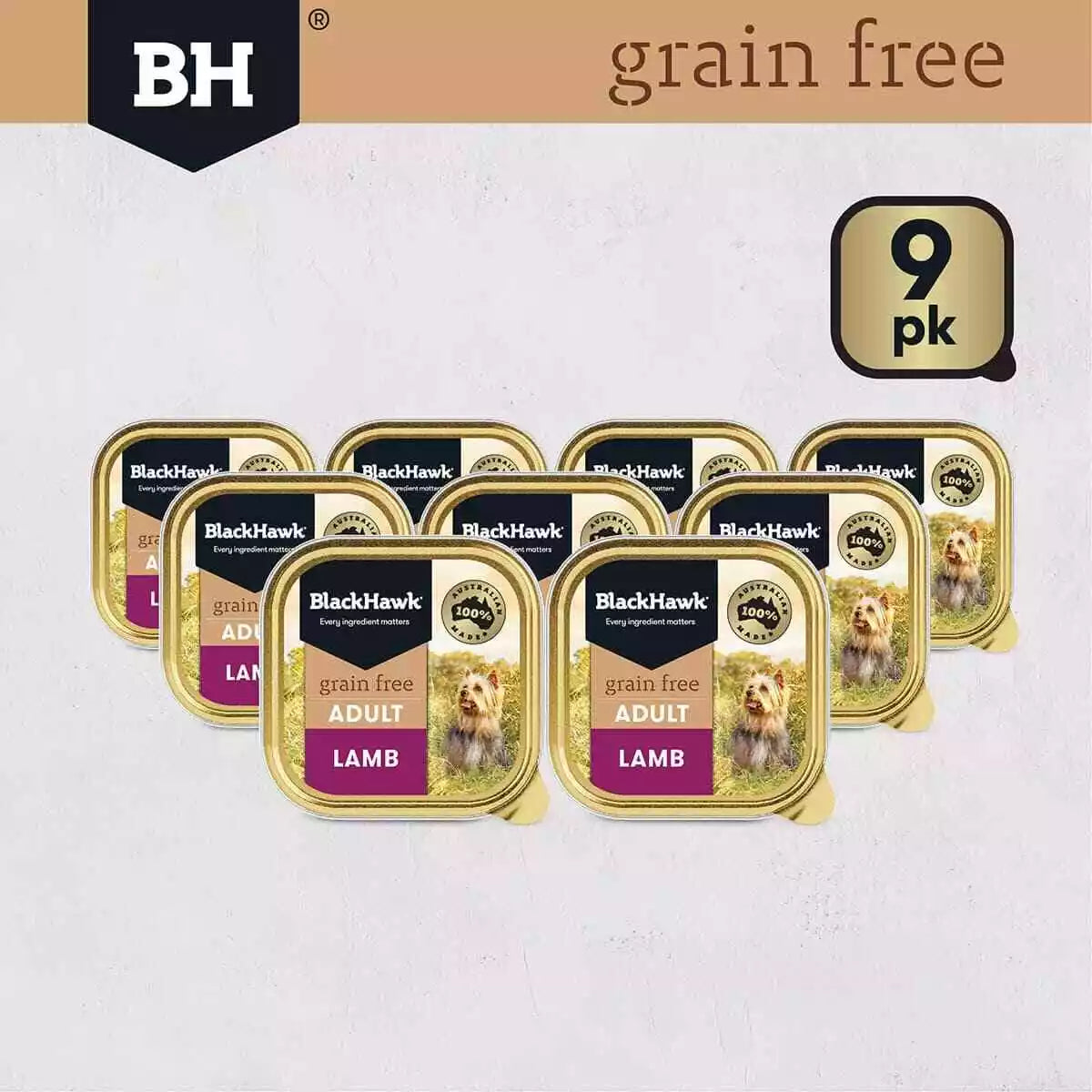 Blackhawk Lamb Dog 9x100gm **