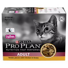 Pro Plan Adult Cat Chicken 12x85g **