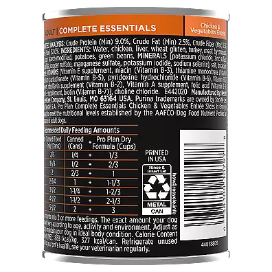 Pro Plan Adt Ckn Veg Entree 368gx12 **