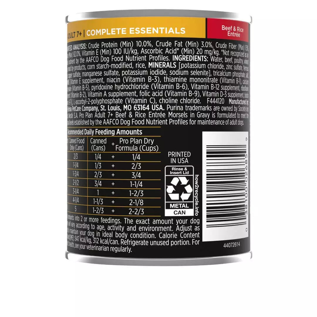 Pro Plan Adt SNR Beef Rice Entree 368x12
