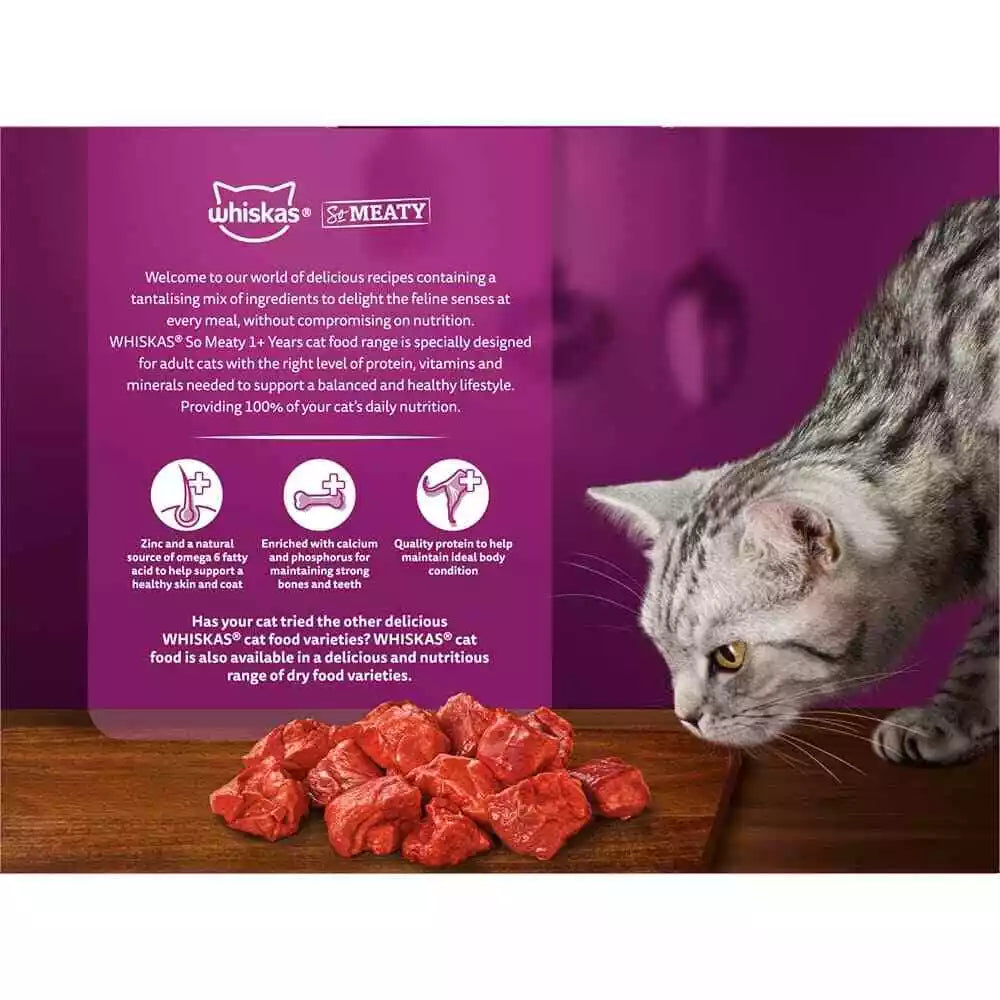 Whiskas Singles Pouch So Meaty 24x85gm *