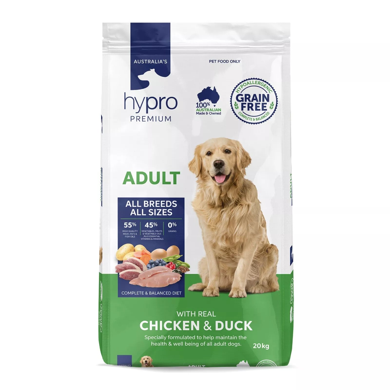 Hypro Premium Adult Chicken Duck 20kg**