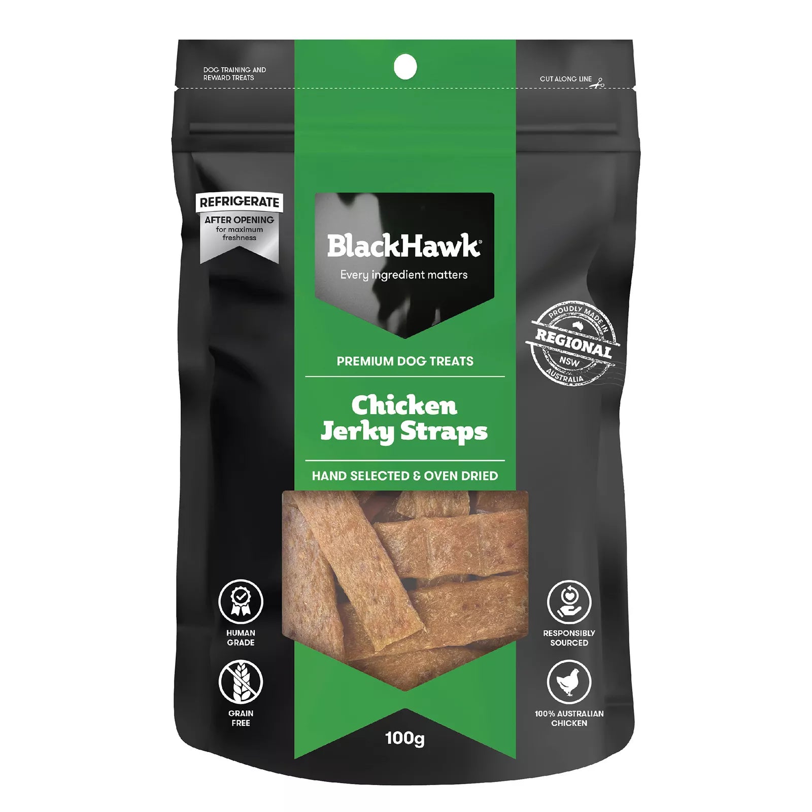 Blackhawk Dog Treats Ckn Straps 100g*