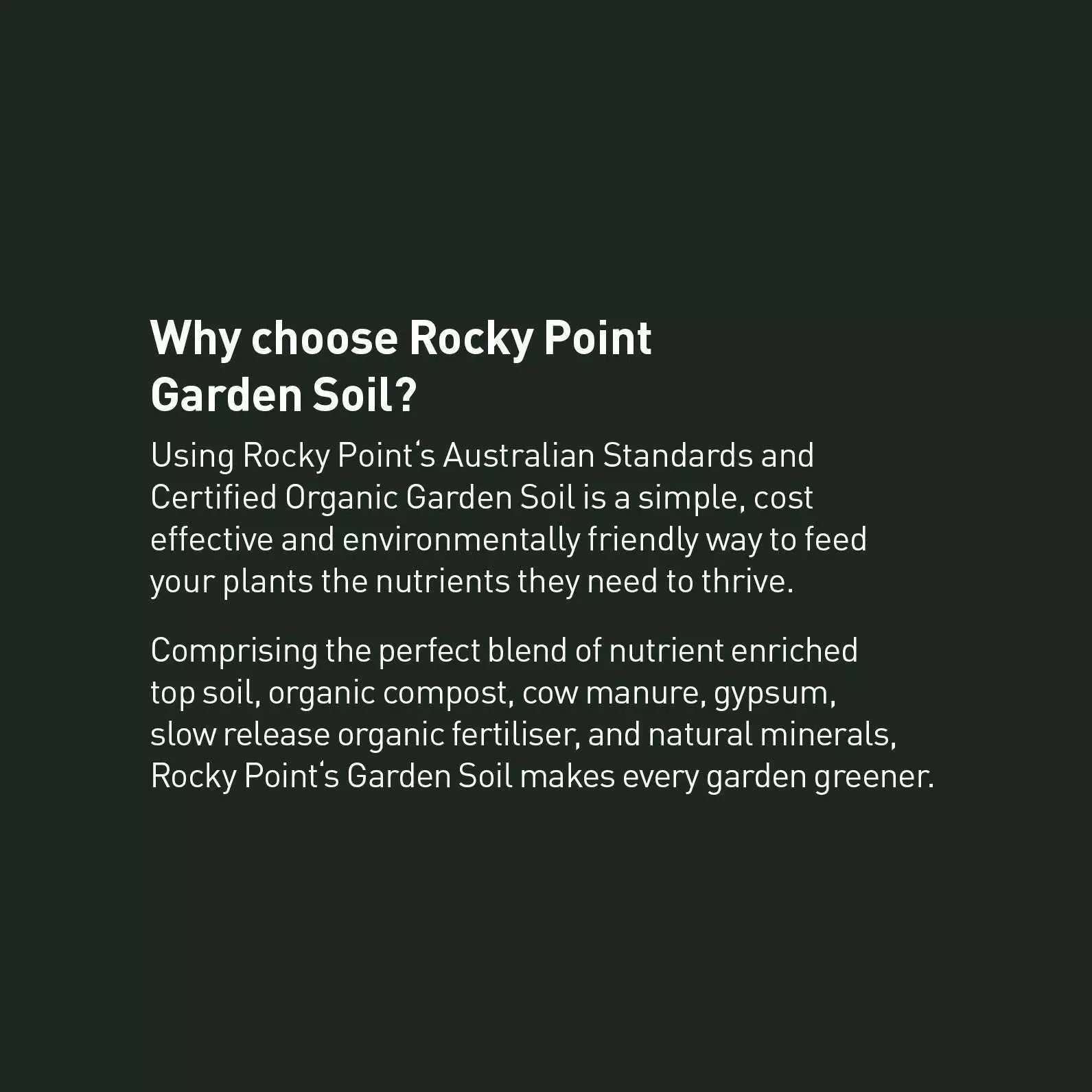 Rocky Point Garden Soil 50lt (Syd/Tam)*
