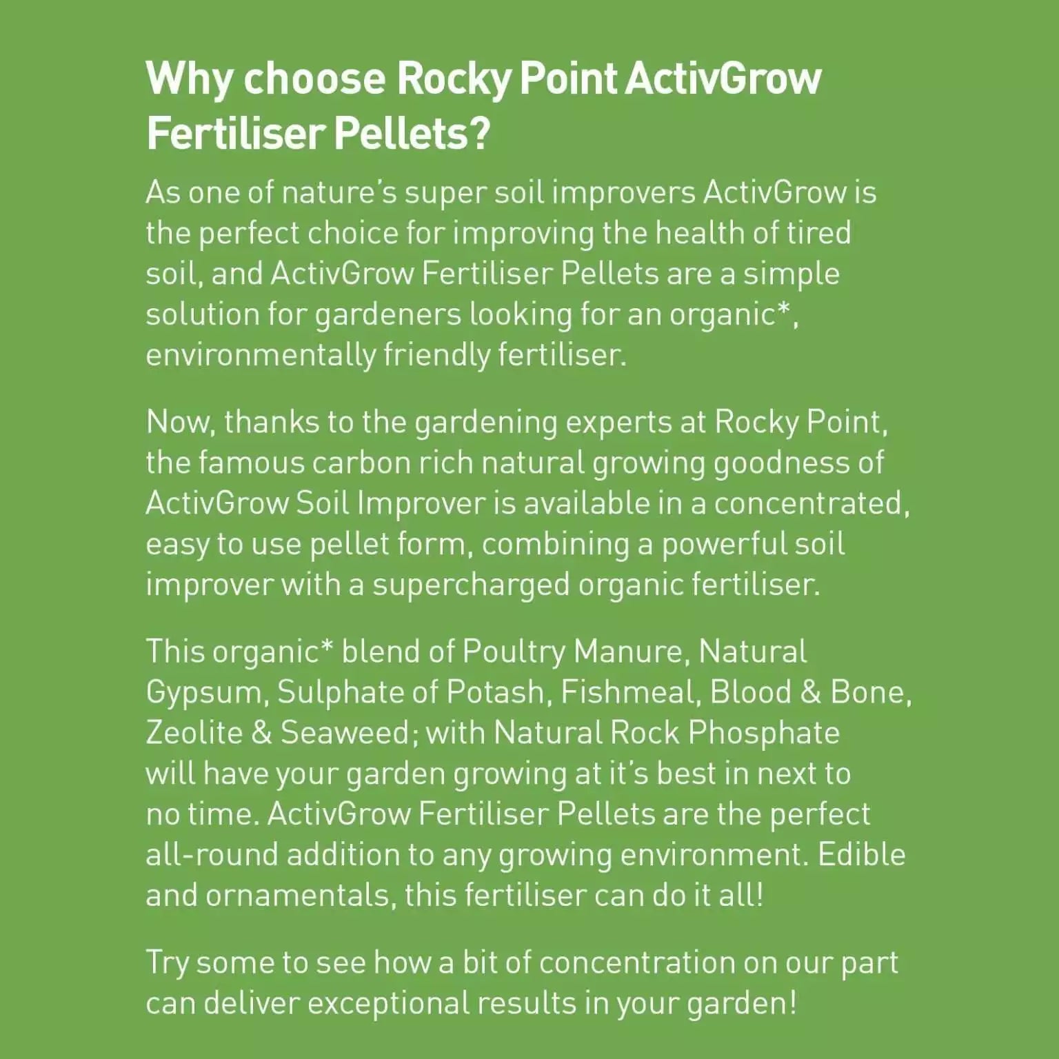 Rocky Point ActivGrowFert 25kg (Syd/Tam*