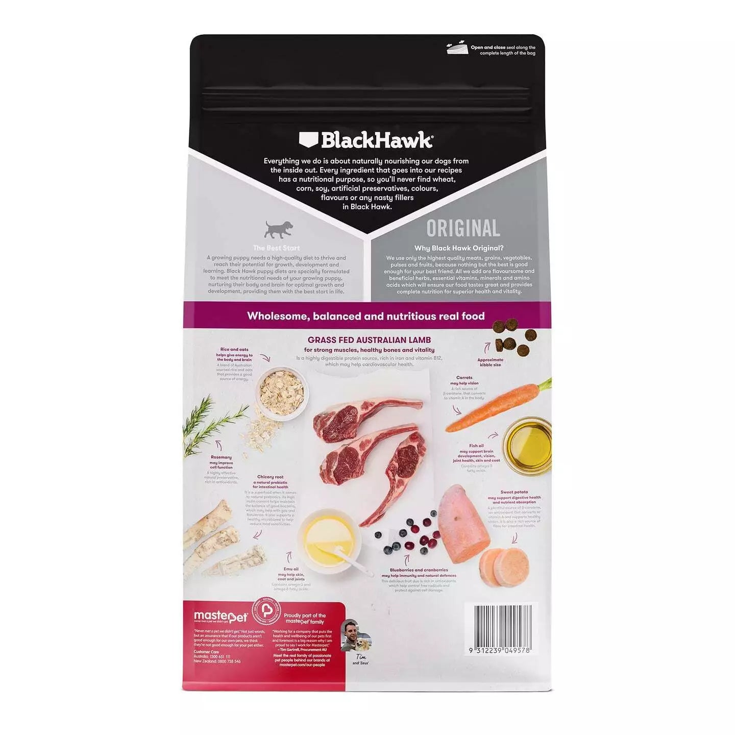 Blackhawk Puppy Sml Lamb/Rice 3kg *