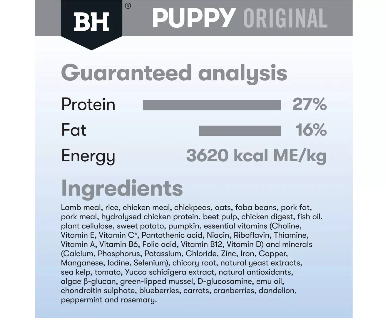 Blackhawk Puppy Lg Lamb/Rice 20kg *