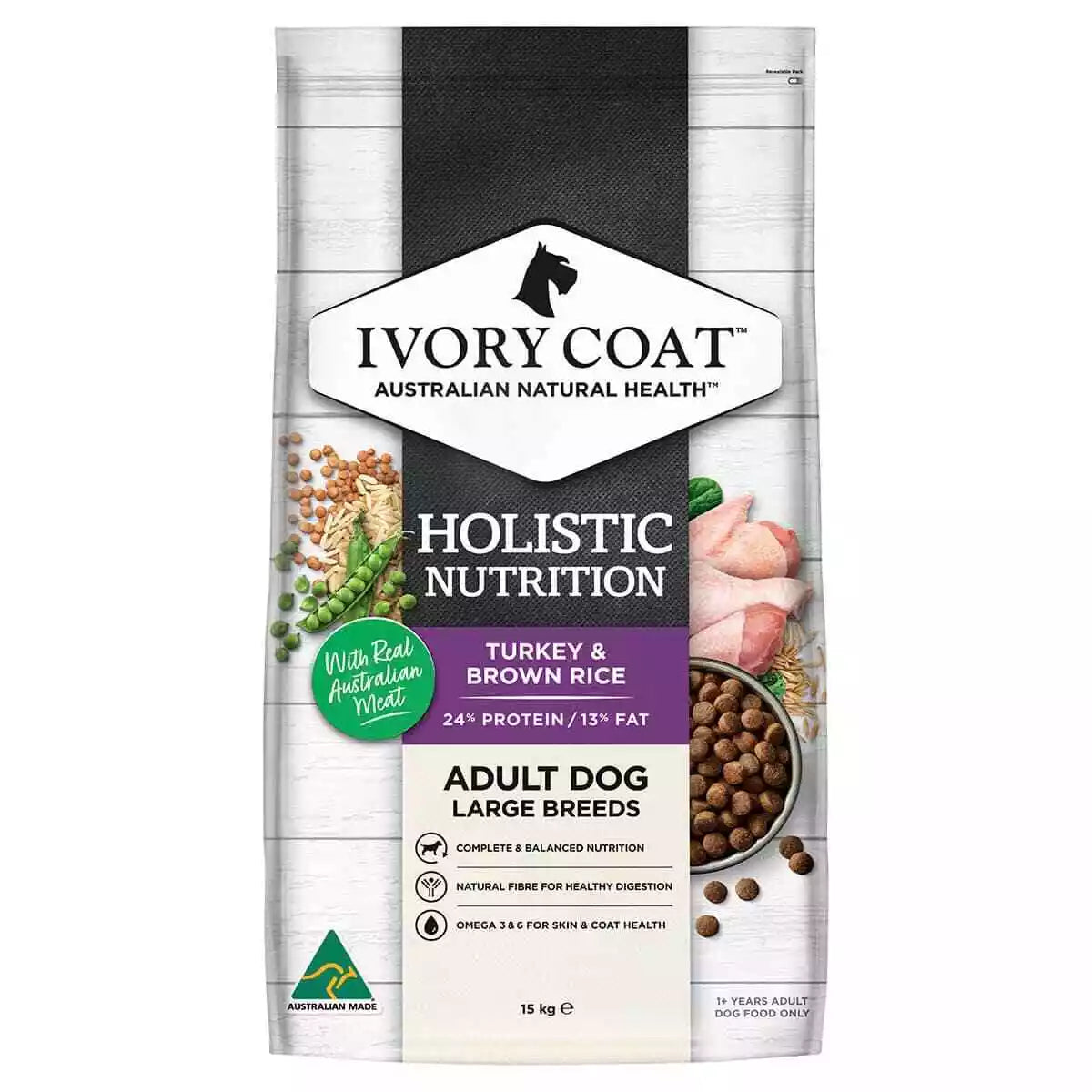 IC Adult LB Turkey & Brown Rice 15kg**