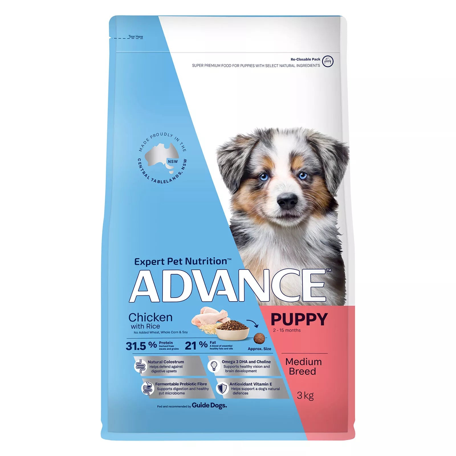 Adv Pup Med Brd Ckn&R 3kg **