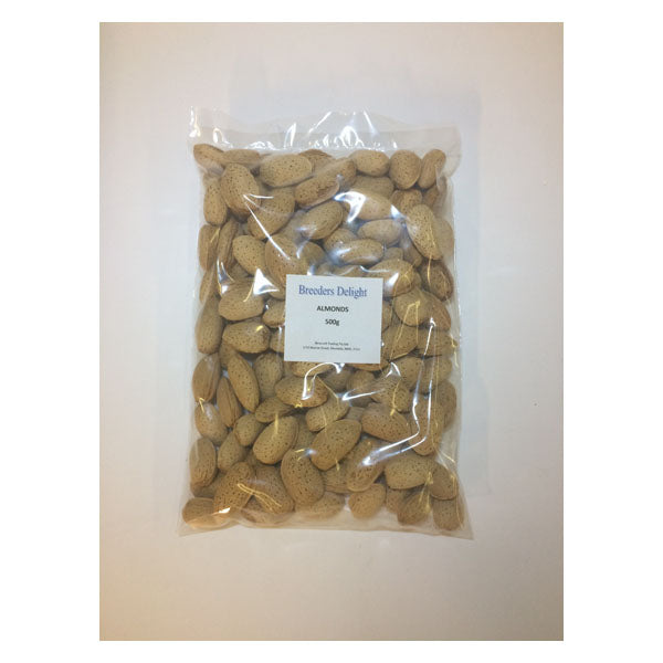 Breeders Delight Almonds 500g (in shell)