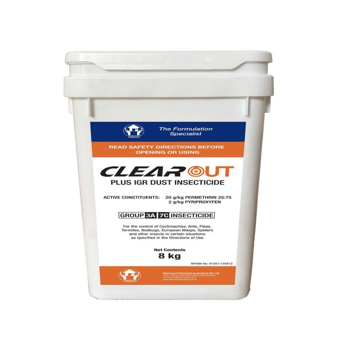 CLEAR OUT PLUS IGR DUST 8KG - BUCKET