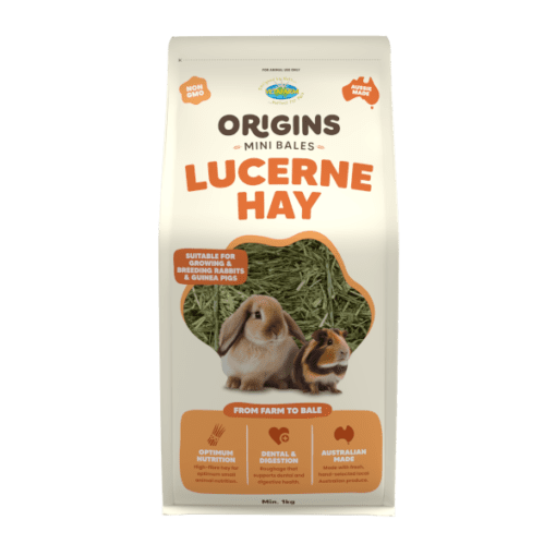 Vetafarm Origins Lucerne Hay Mini Bale 1kg