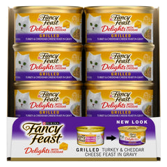 Nestle Fancy Feast Delights Turkey 24x85g - Cat Food Feline Pet Wet Adult Cat Nutrition